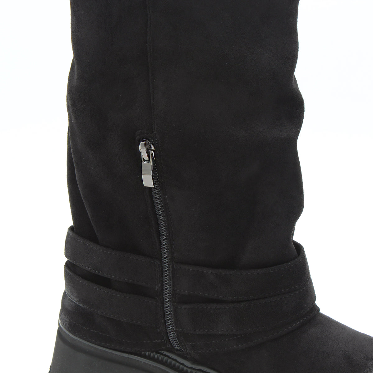 STIVALE CHUNKY CON FIBBIE NERO