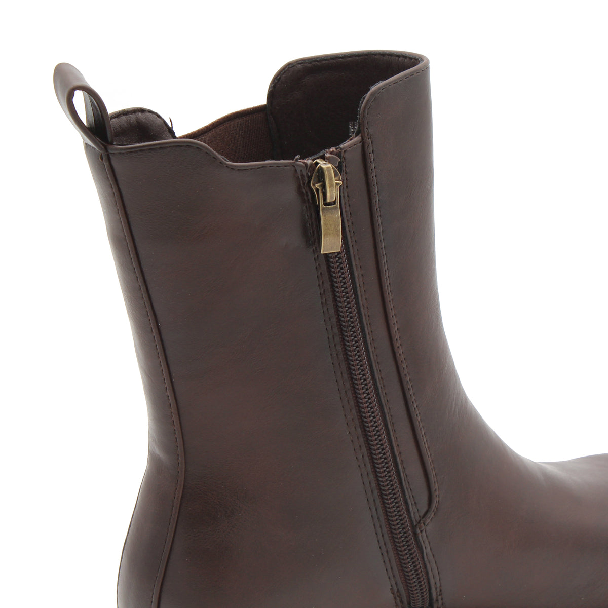 STIVALETTO PLATFORM CON ELASTICO MARRONE
