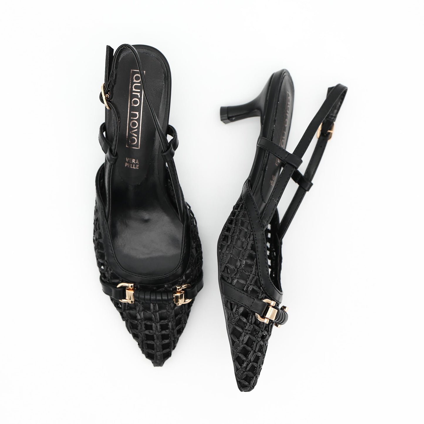 SLINGBACK RETE MORSETTO NERO