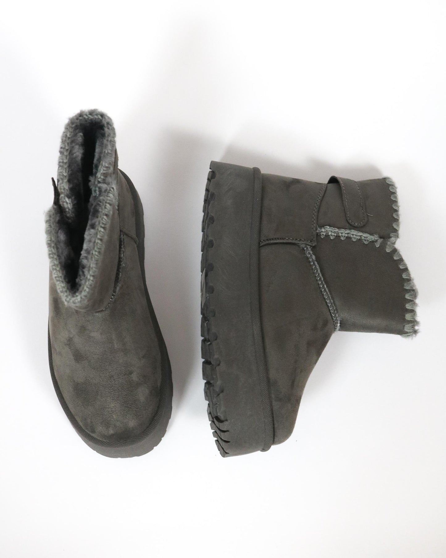 STIVALETTO MAMMUT BORDO LANA GRIGIO