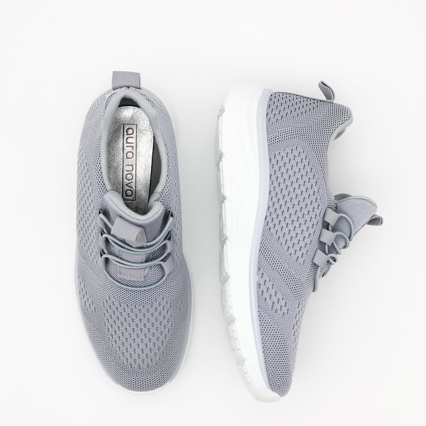 SNEAKERS MESH LACCI GRIGIO