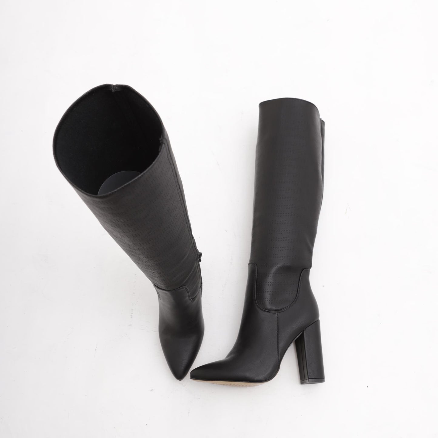 STIVALE TACCO MICROFORATO NERO