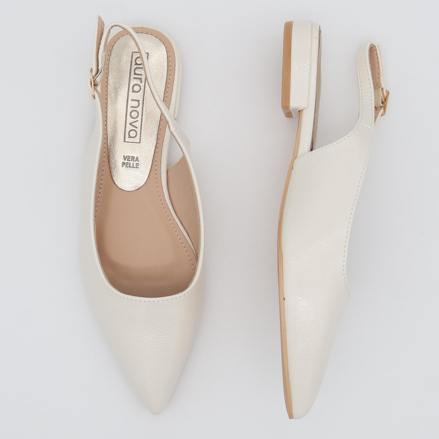 SLINGBACK FLAT BEIGE