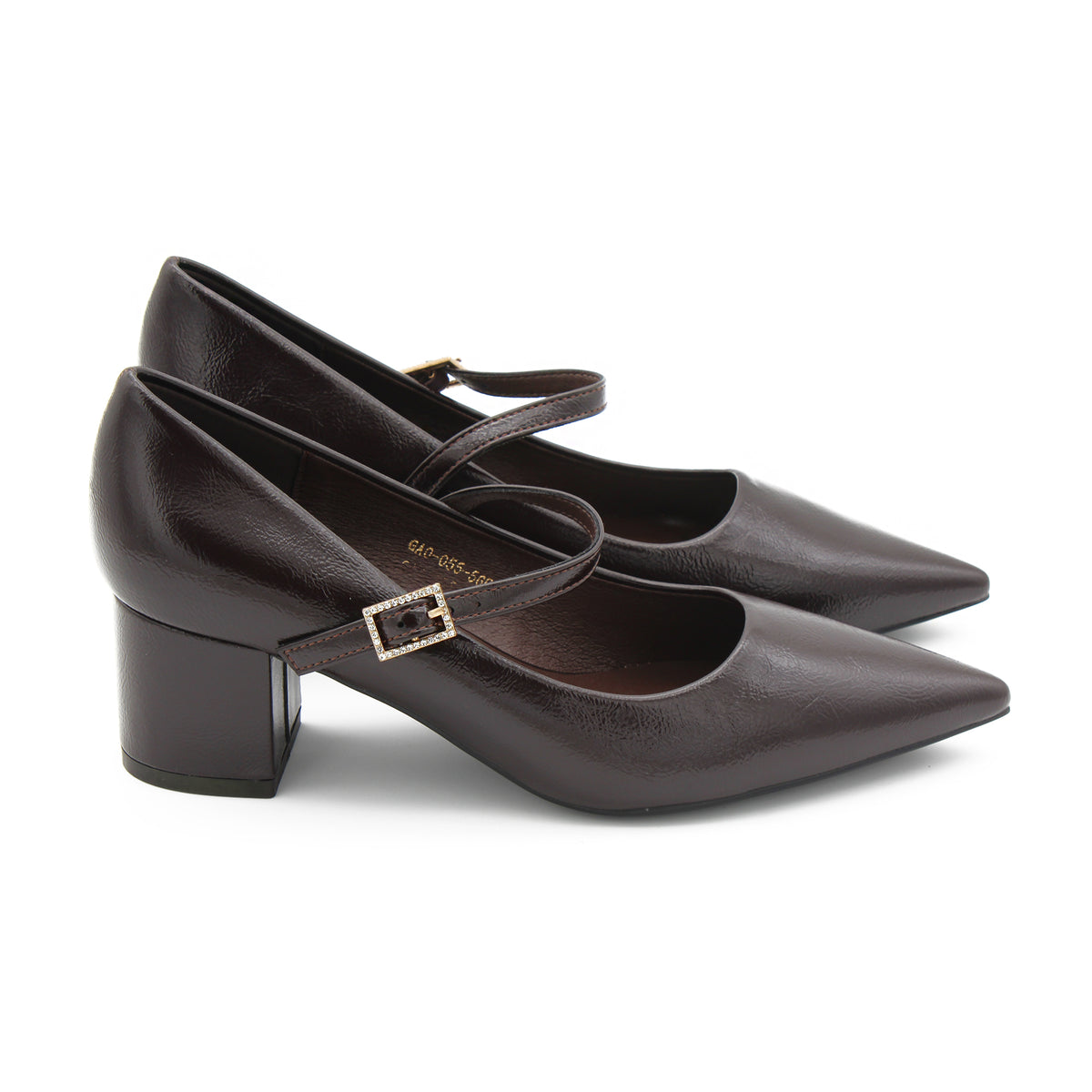 DECOLLETE CON FIBBIA GOIELLO MARRONE 