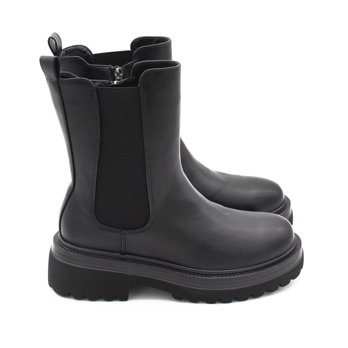 STIVALETTO PLATFORM CON ELASTICO NERO 