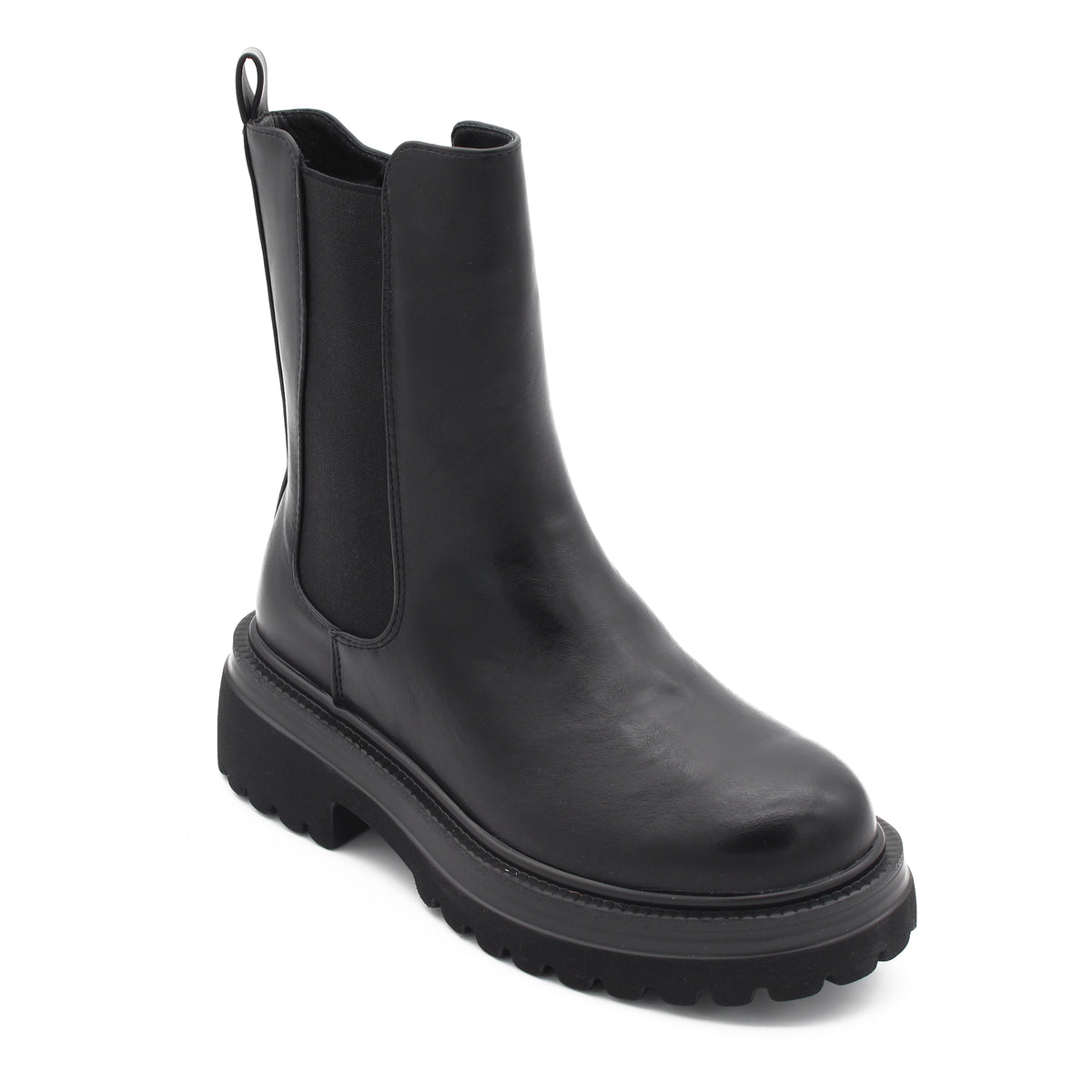 STIVALETTO PLATFORM CON ELASTICO NERO 