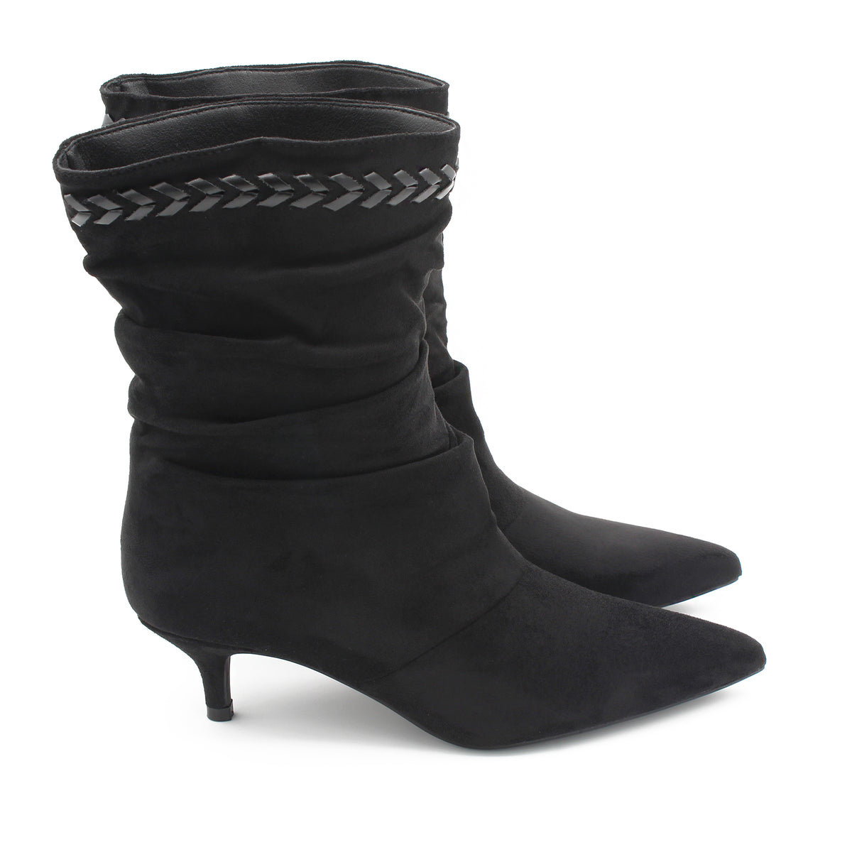 STIVALETTO ARRICCIATO NERO 