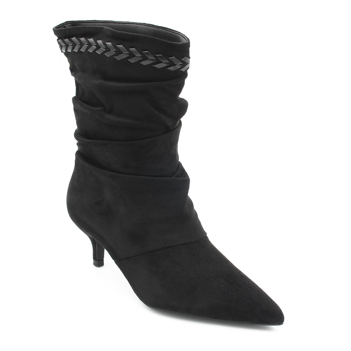 STIVALETTO ARRICCIATO NERO 