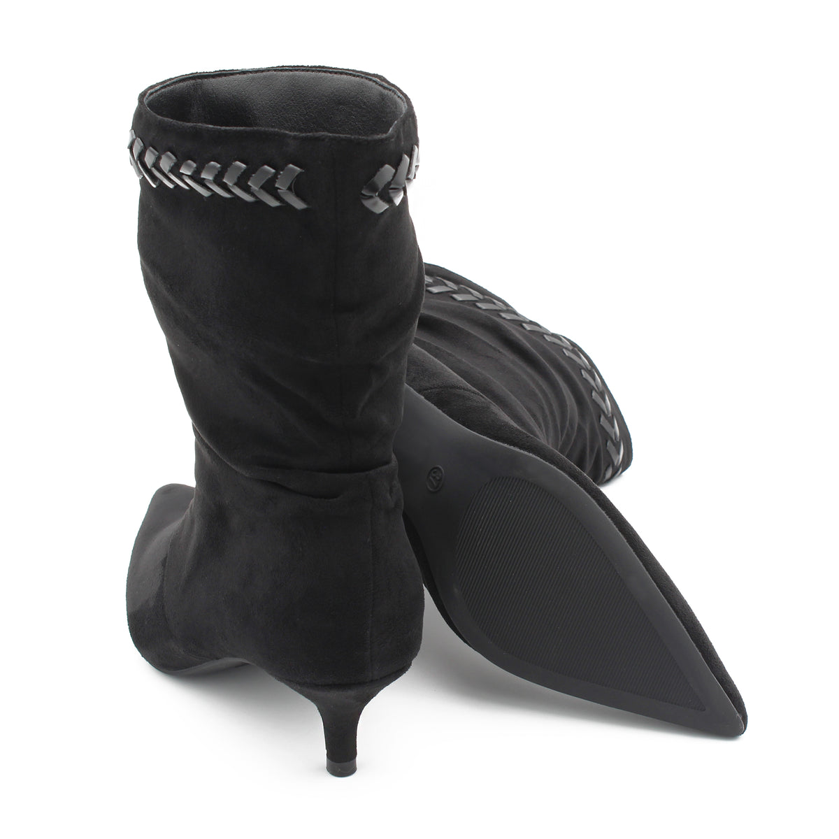 STIVALETTO ARRICCIATO NERO 