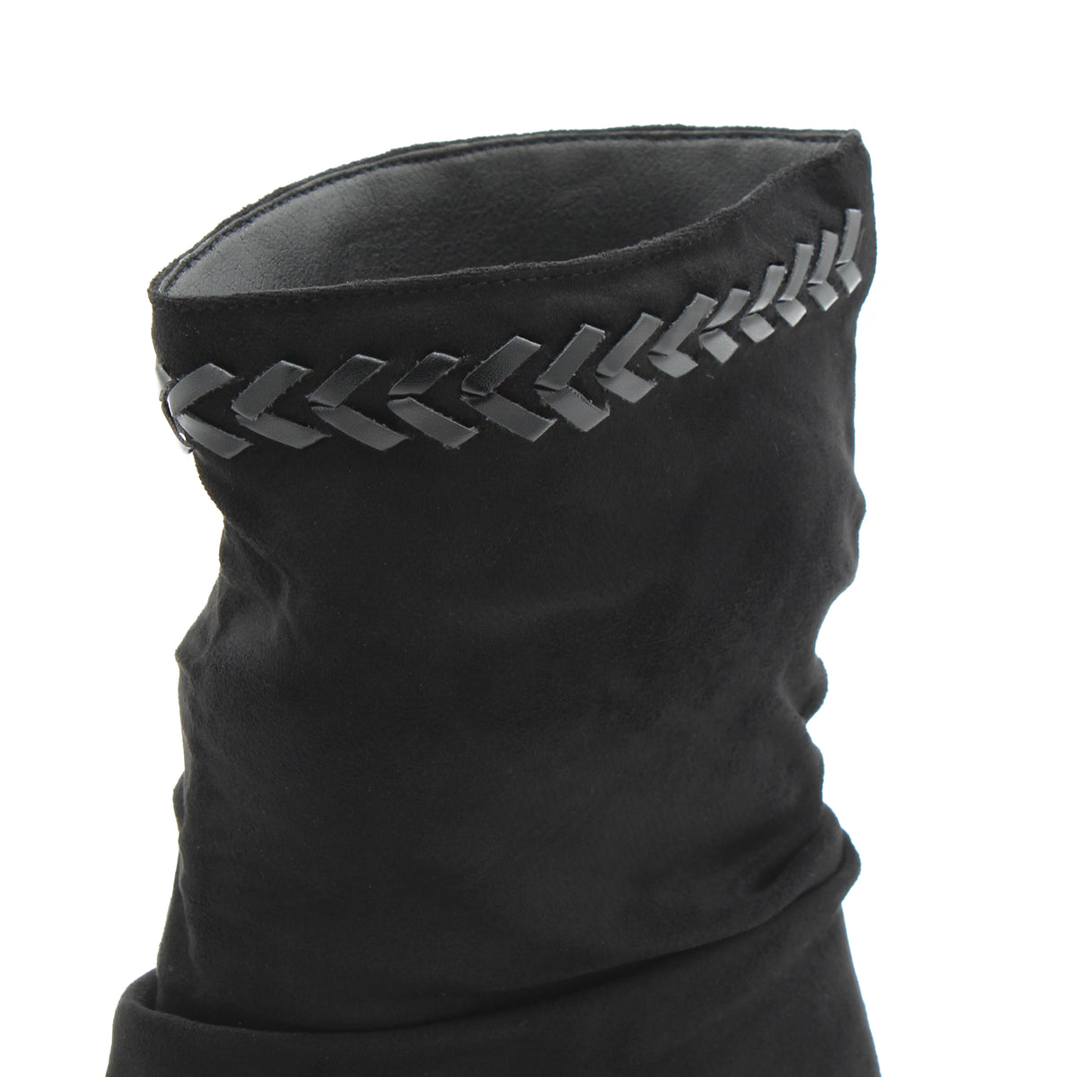 STIVALETTO ARRICCIATO NERO 