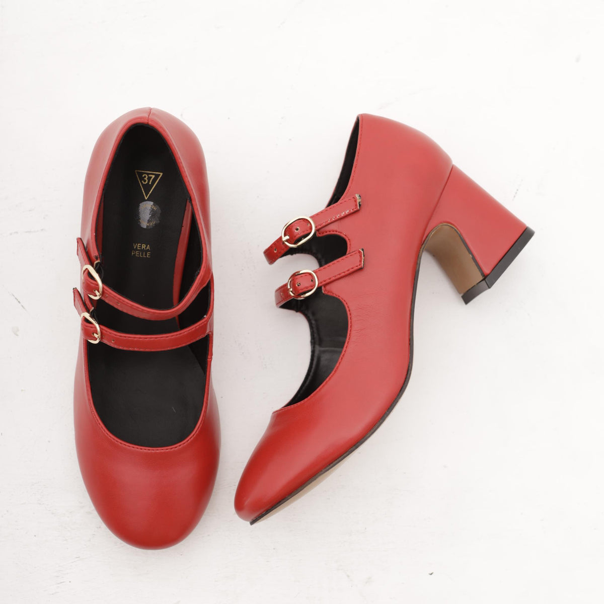 MARY JANE 2 CINTURINI ROSSO 