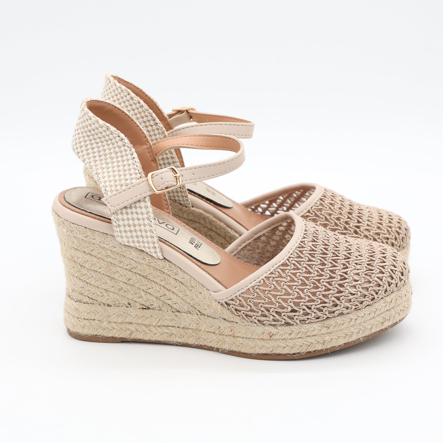 SANDALO CORDA ZEPPA IN RETE BEIGE