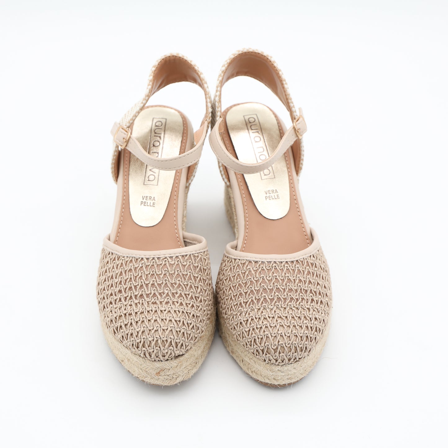 SANDALO CORDA ZEPPA IN RETE BEIGE