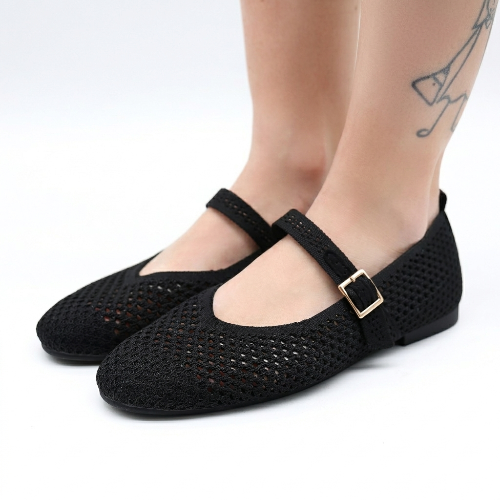 BALLERINA MAGLIA CINTURINO NERO