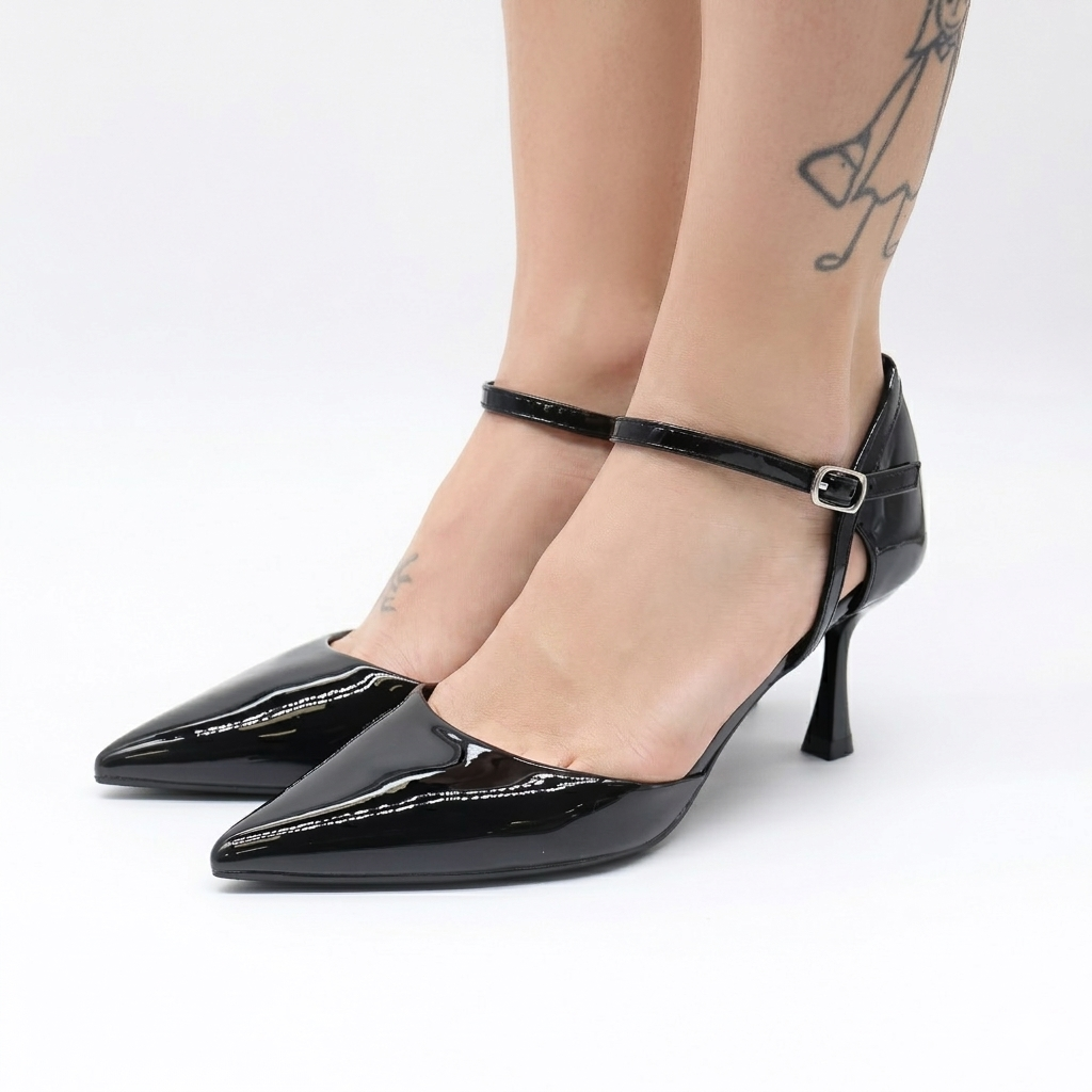 DECOLLETE D'ORSAY TACCO NERO