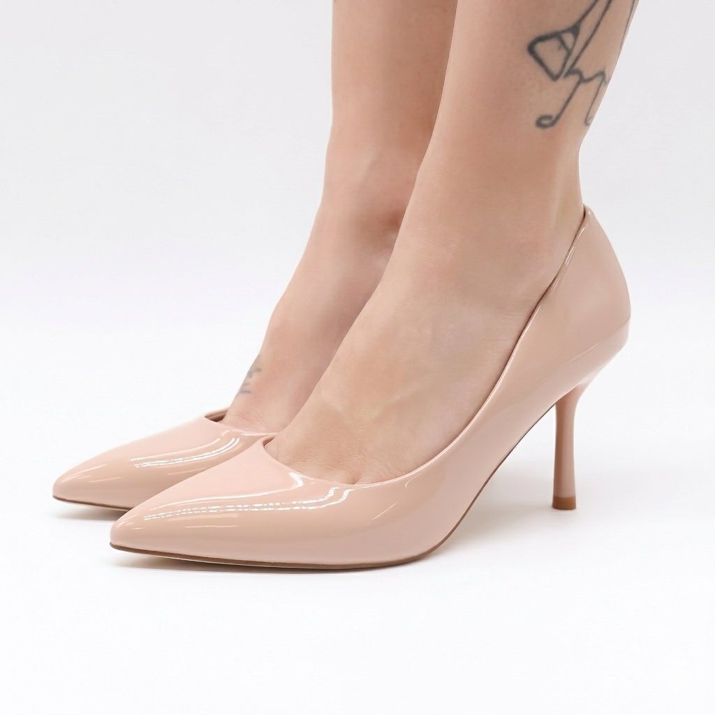 DECOLLETE TACCO VERNICE NUDE