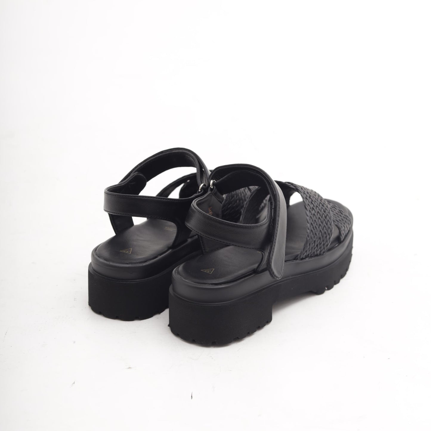 SANDALO FLATFORM INCROCIO NERO 