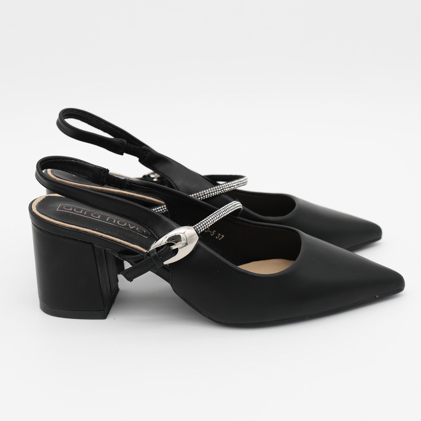 SLINGBACK BRILLANTINI NERO 