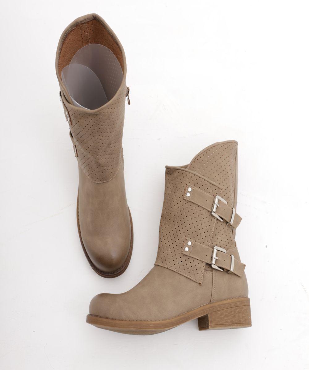 STIVALETTO FIBBIE TORTORA 