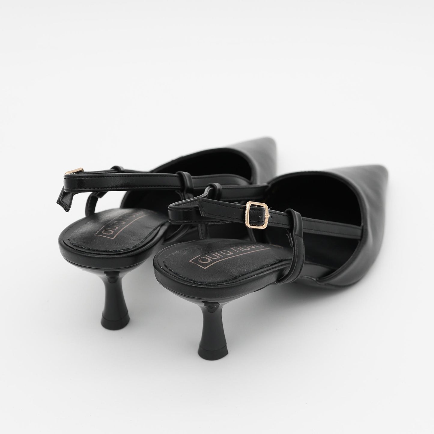 SLINGBACK TACCO NERO 