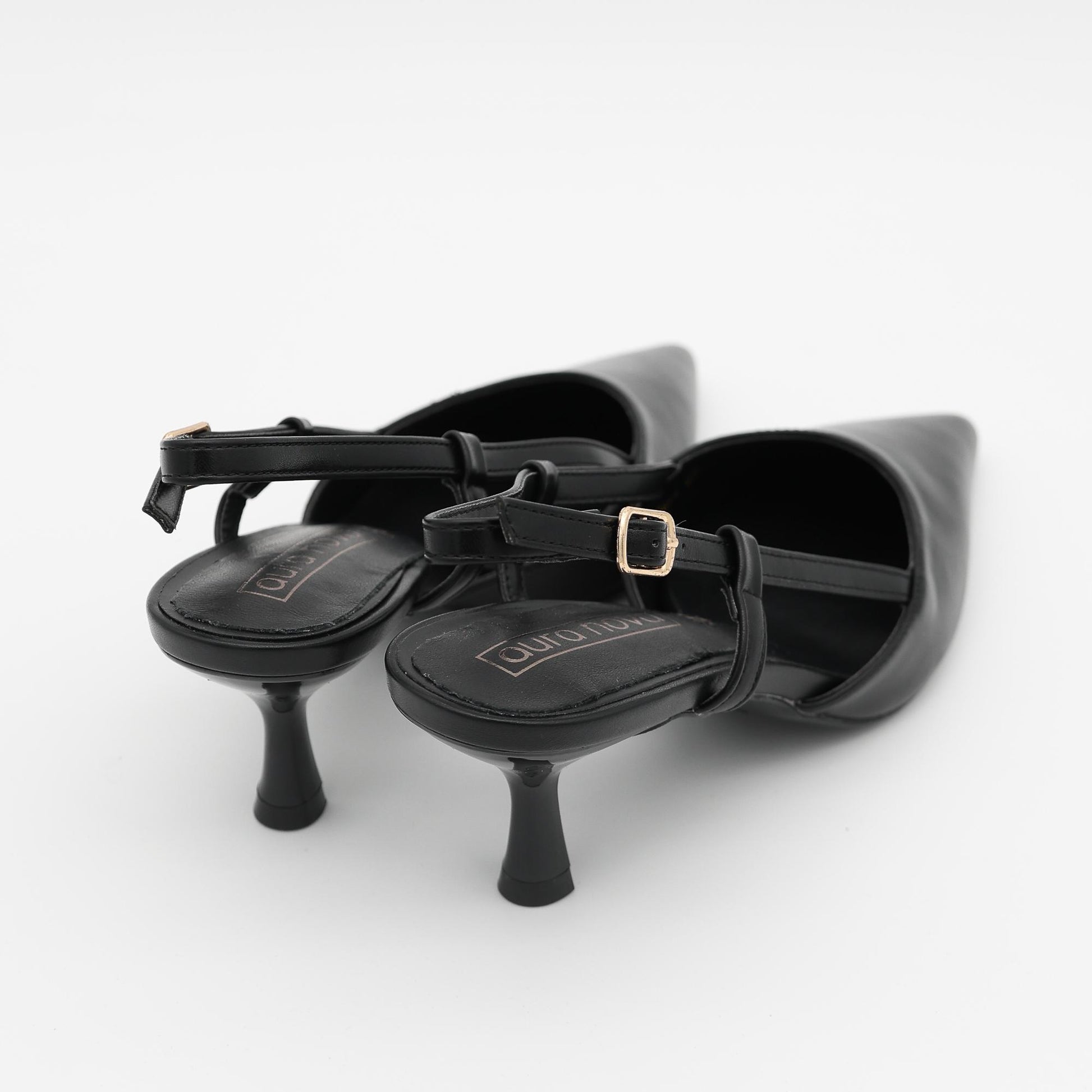 SLINGBACK TACCO NERO 