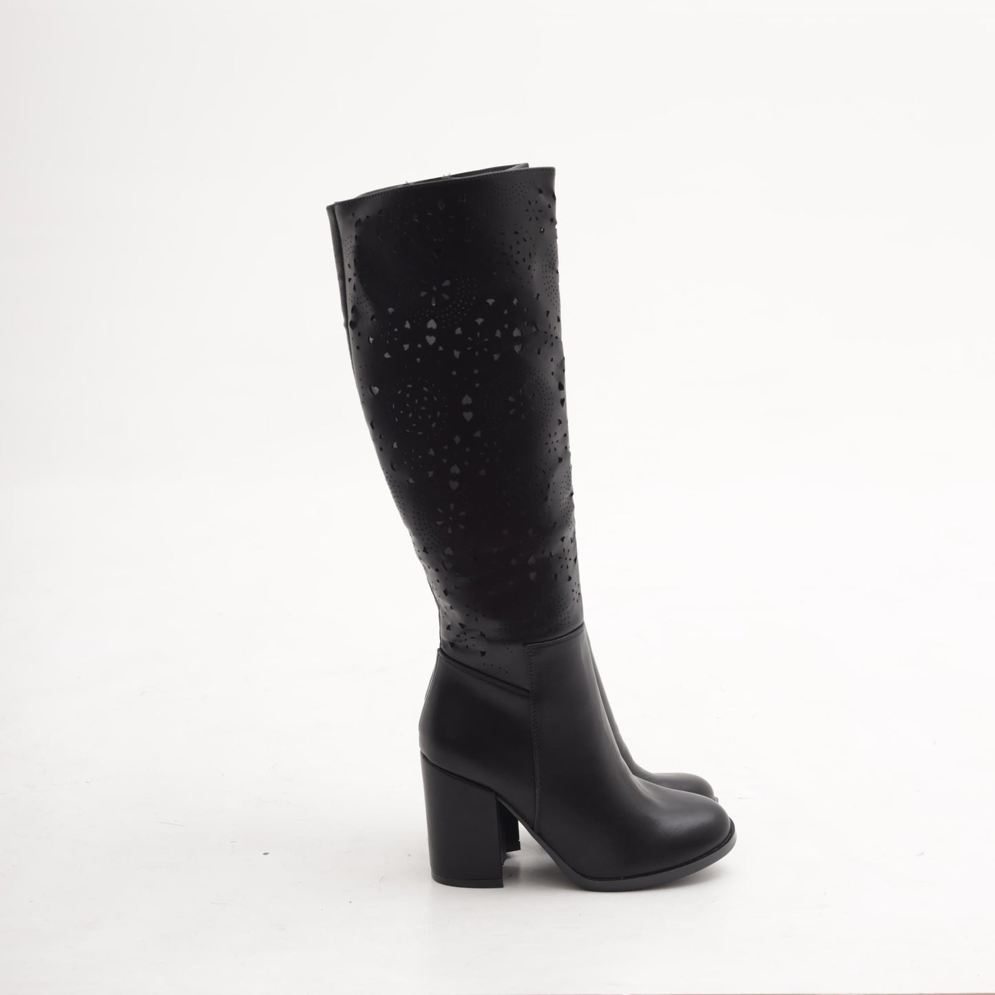 STIVALE TACCO TRAFORATO  NERO<BR/> 