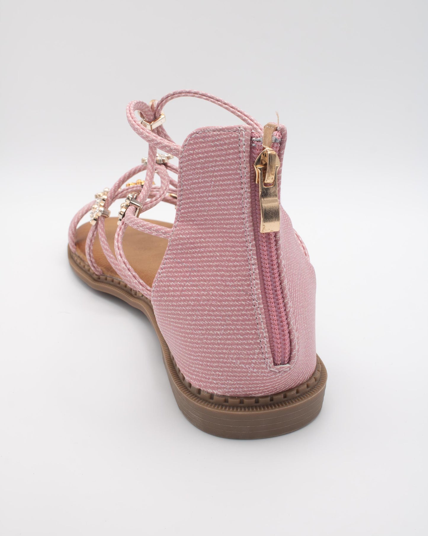 SANDALO FLAT FIORI ROSA 