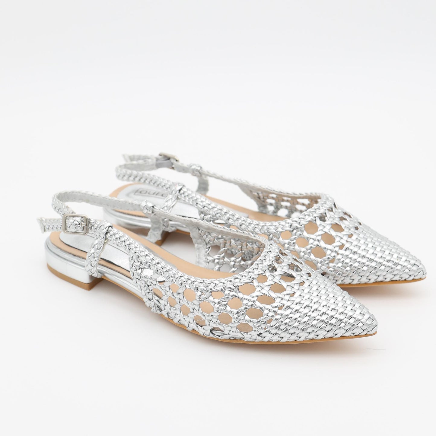 SLINGBACK INTRECCIATA ARGENTO 