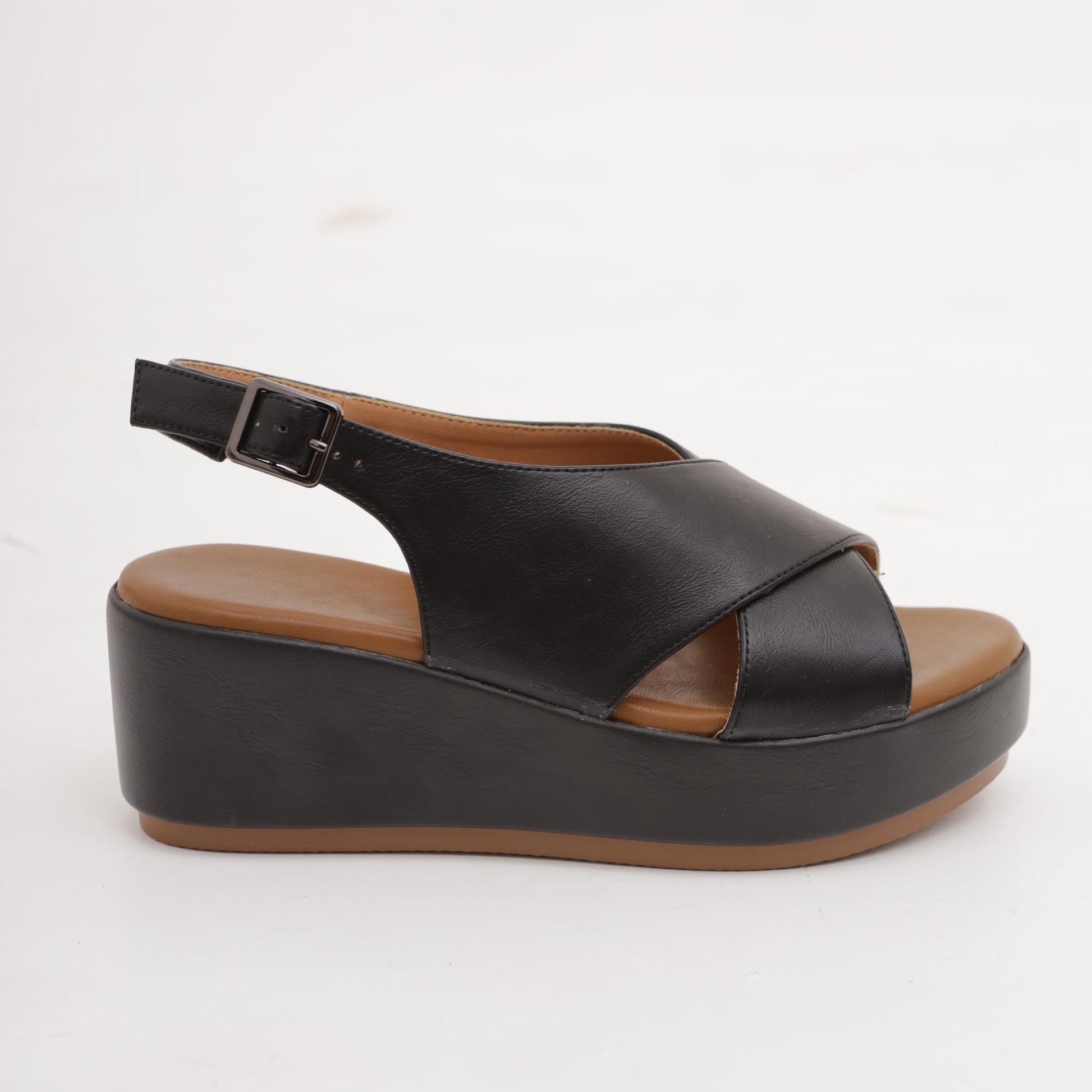 SANDALO ZEPPA INCROCIO NERO 