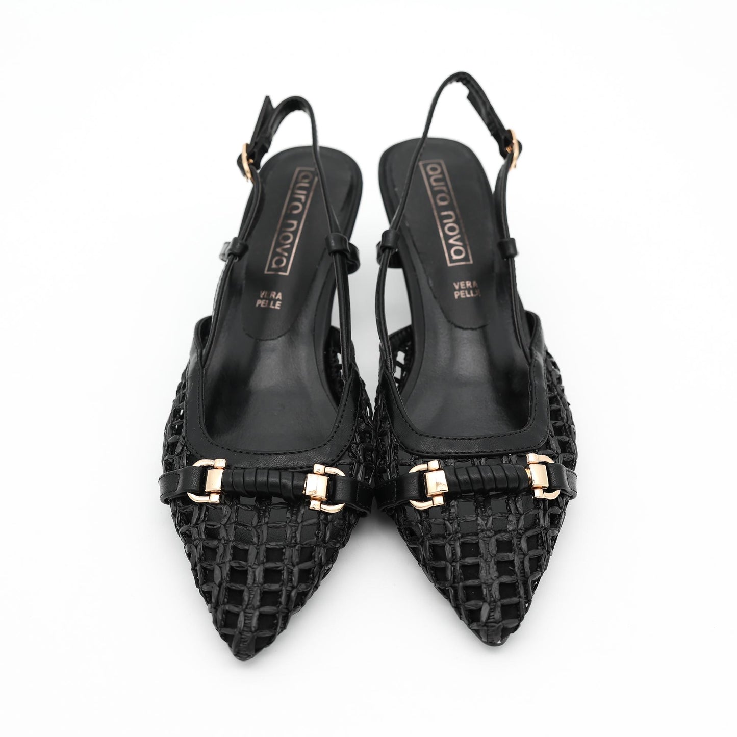SLINGBACK RETE MORSETTO NERO 