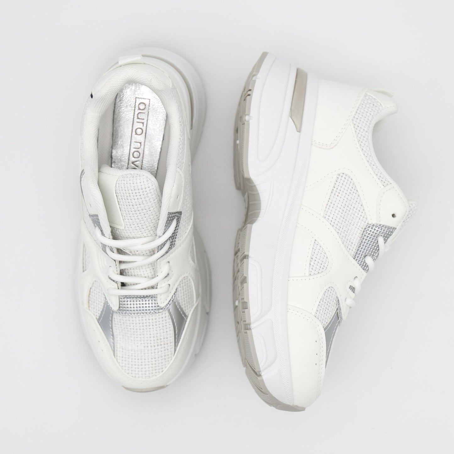SNEAKERS TRACK JACQUARD BIANCO 