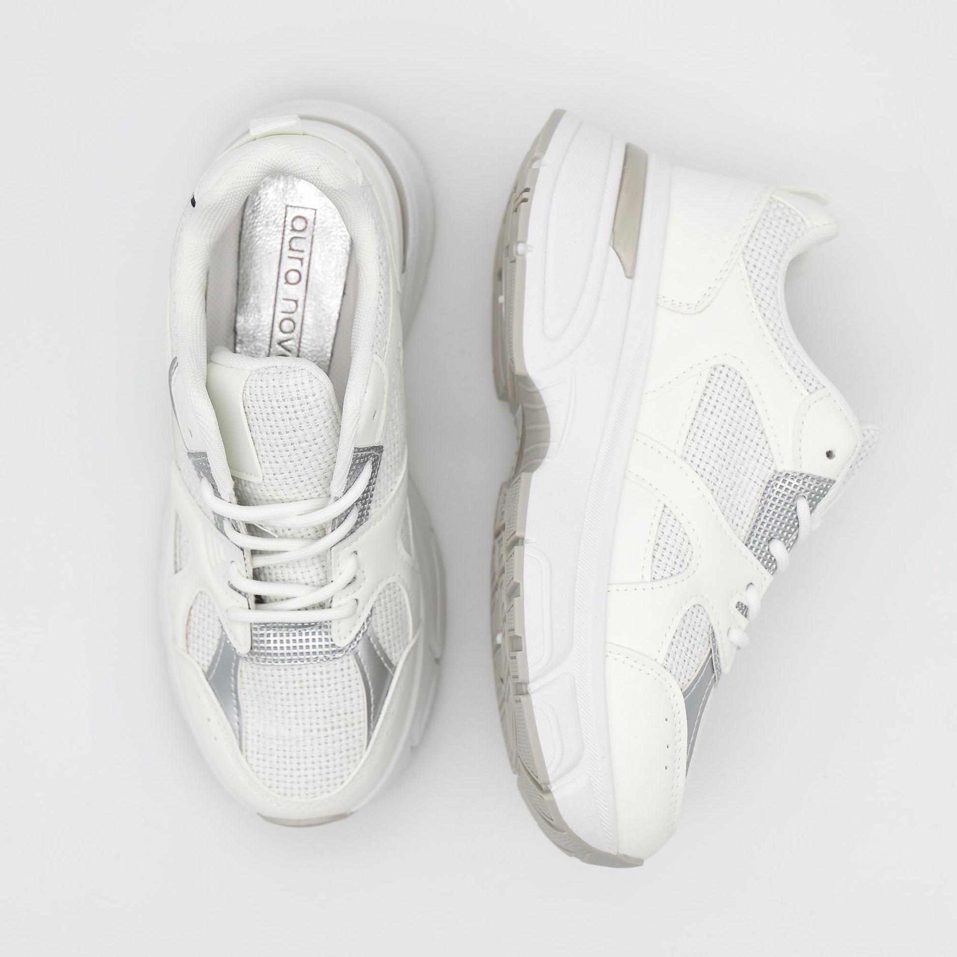 SNEAKERS TRACK JACQUARD BIANCO 