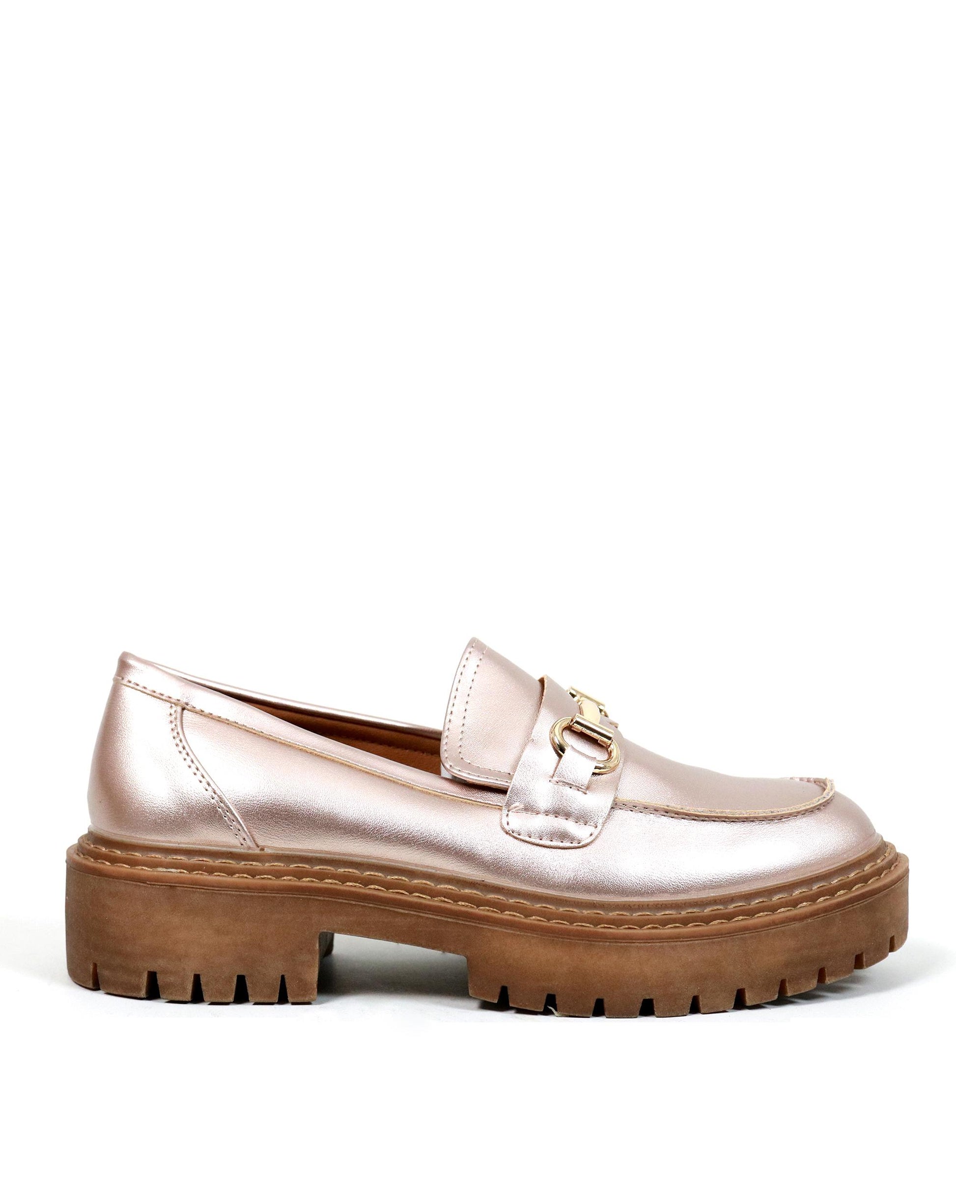 MOCASSINO DOPPIA CUCITURA ORO ROSA 