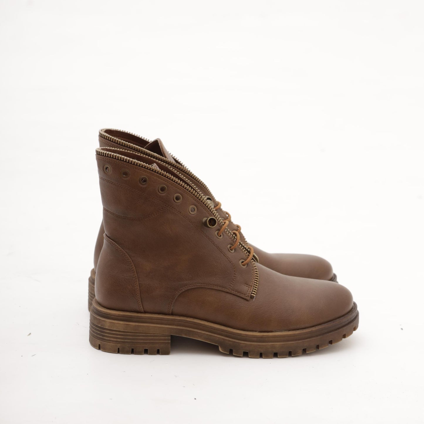 ANFIBIO BORDO ZIP MARRONE 