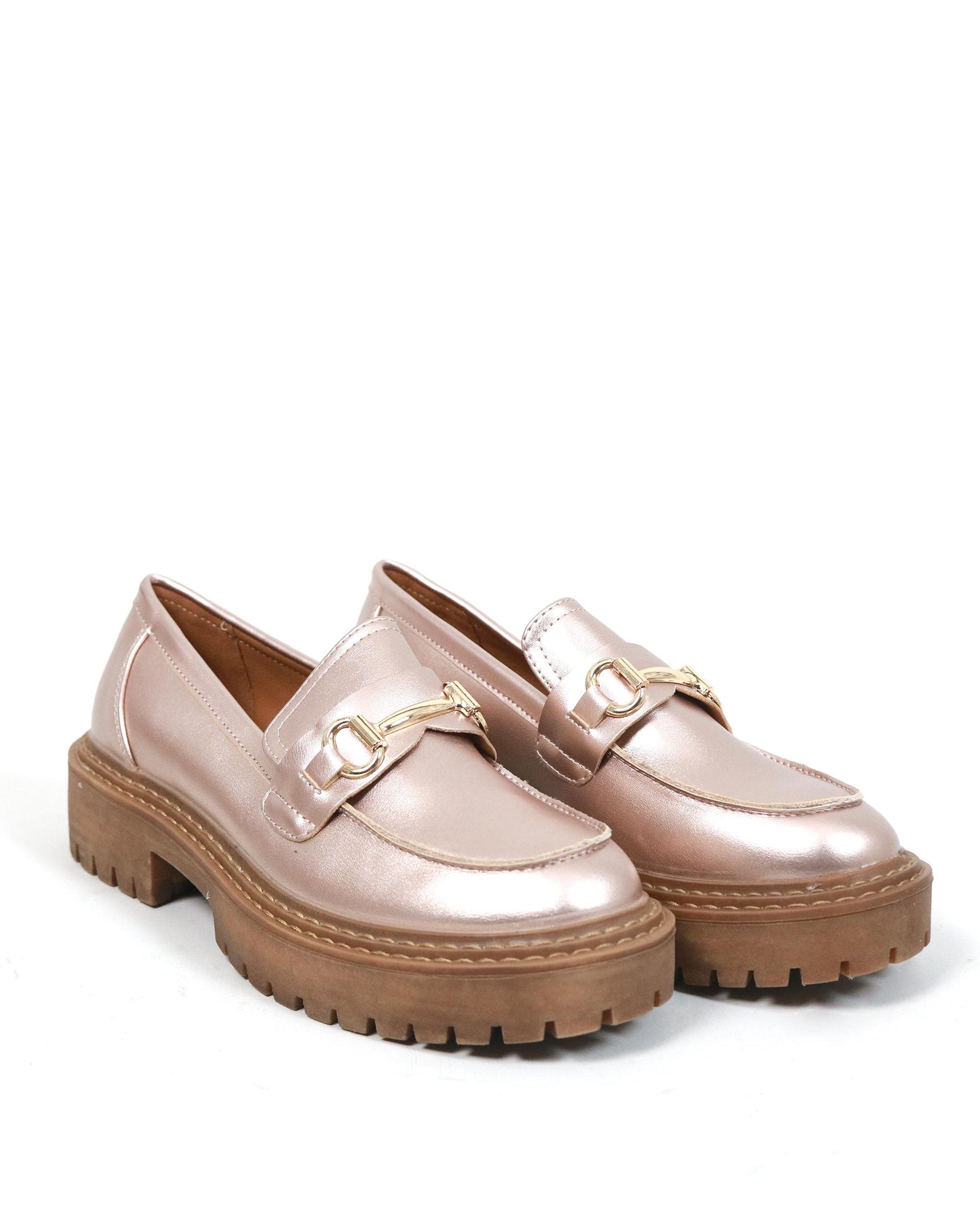 MOCASSINO DOPPIA CUCITURA ORO ROSA 