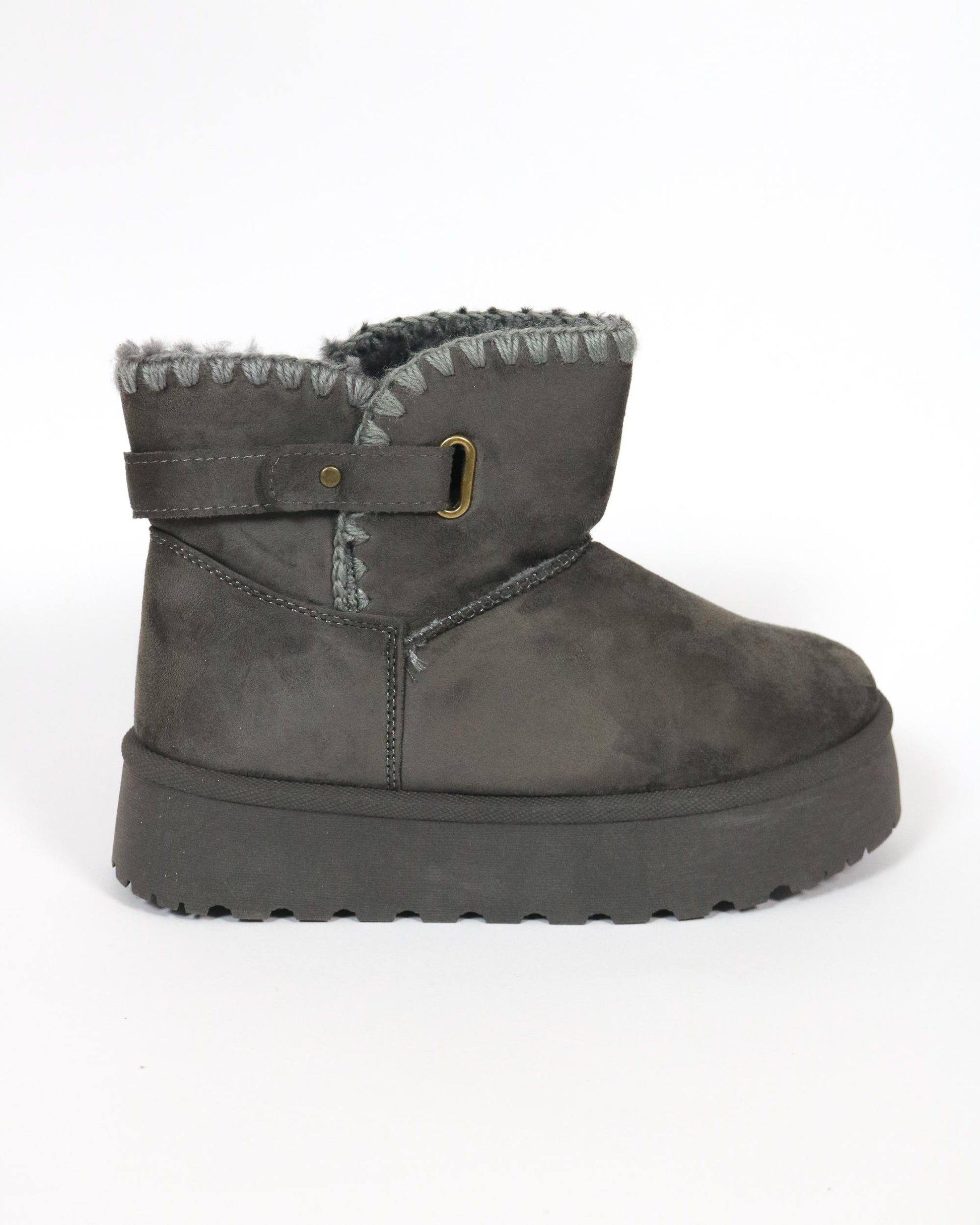 STIVALETTO MAMMUT BORDO LANA GRIGIO 