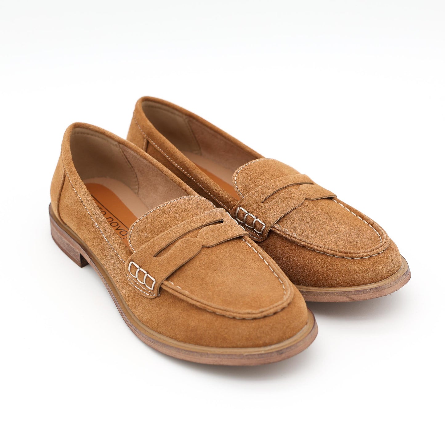MOCASSINO CAMOSCIO PELLE CAMEL 