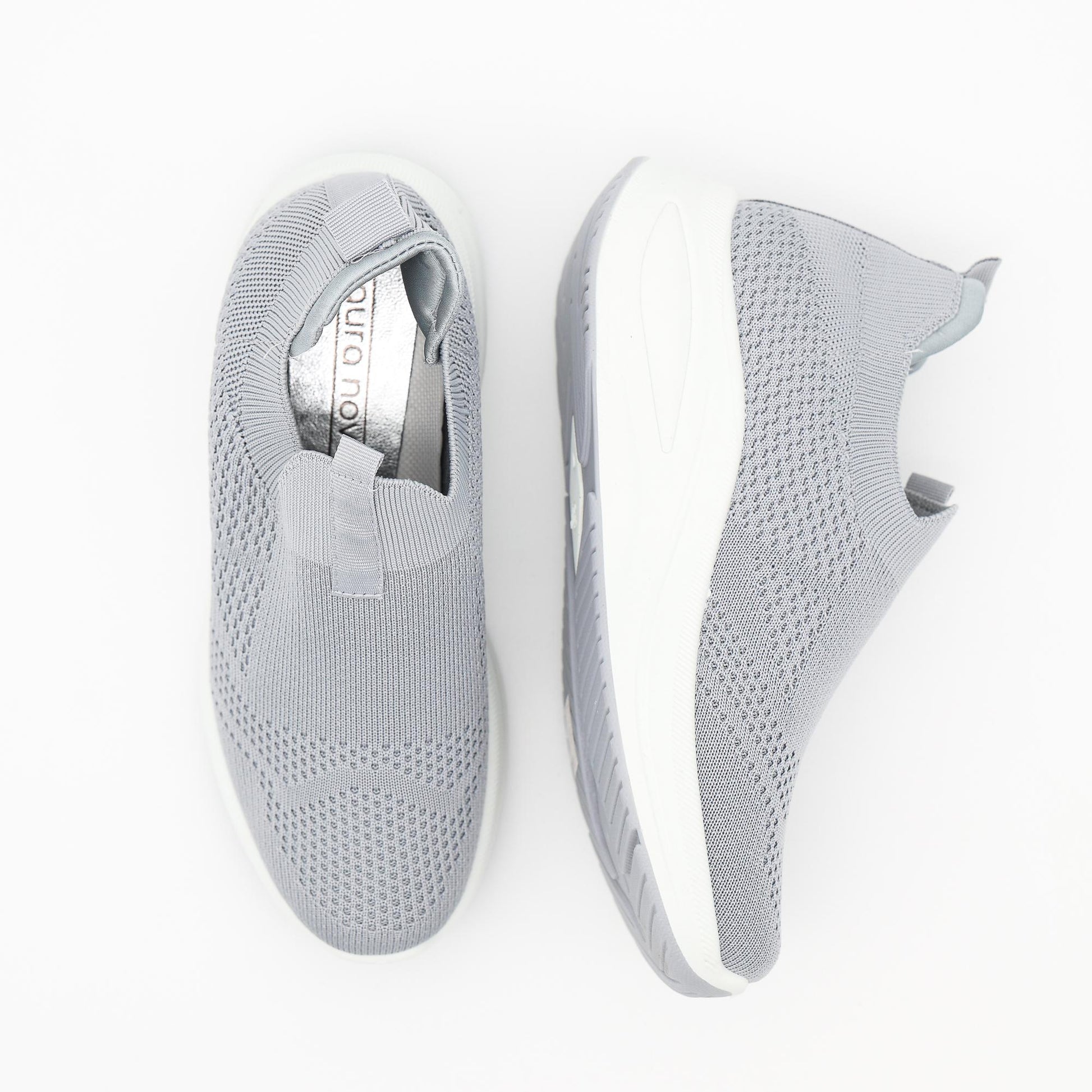 SNEAKERS SLIP-IN MESH GRIGIO 