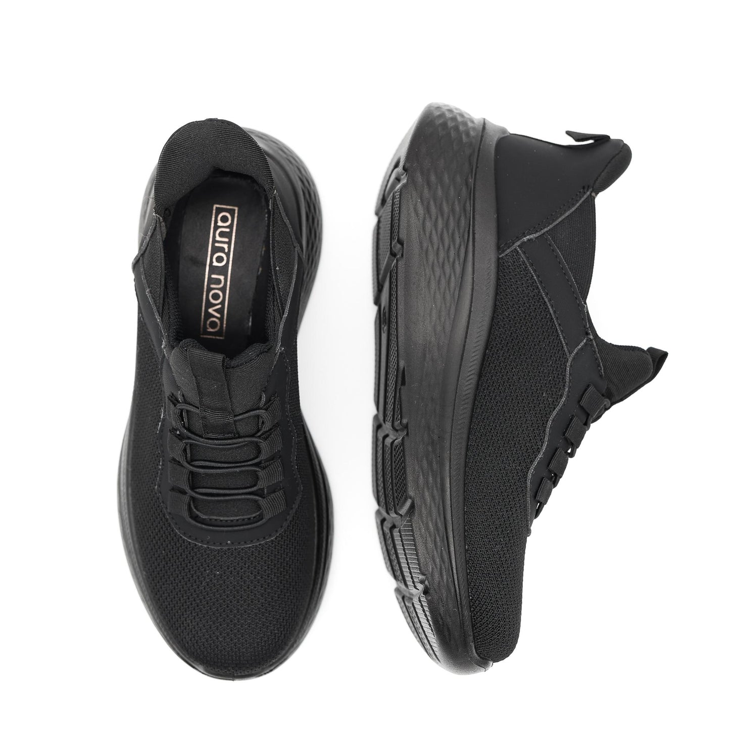 SNEAKERS MESH ELASTICI NERO 