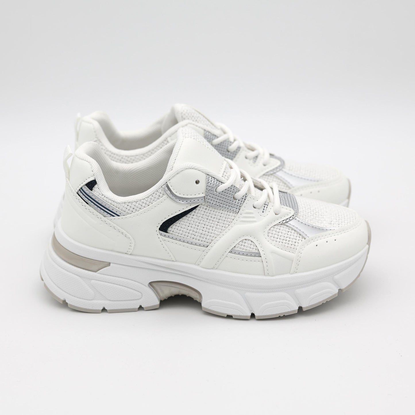 SNEAKERS TRACK JACQUARD BIANCO 