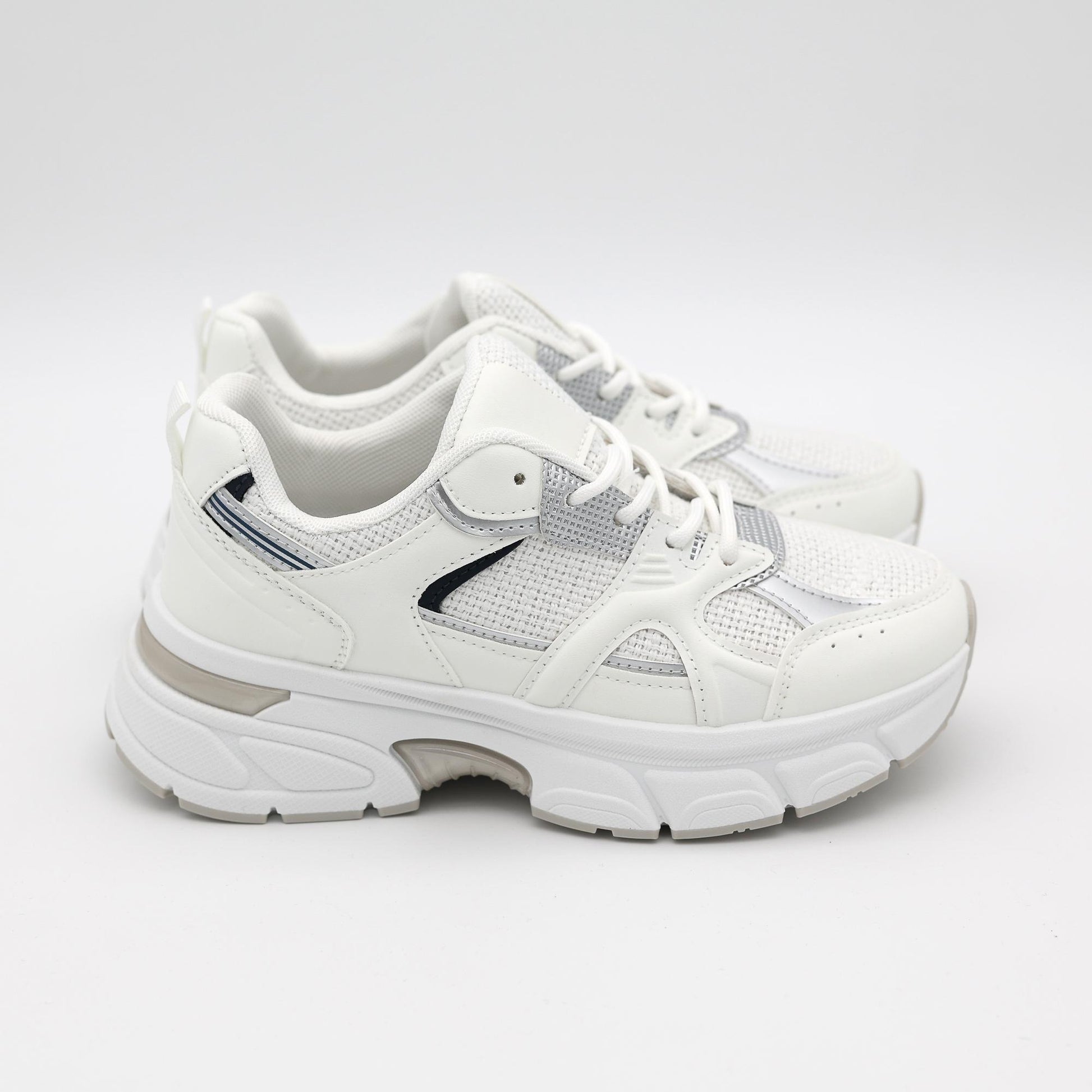 SNEAKERS TRACK JACQUARD BIANCO 