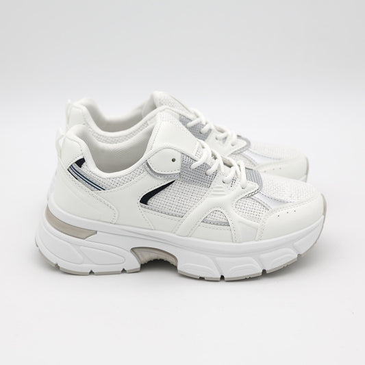 SNEAKERS TRACK JACQUARD BIANCO 