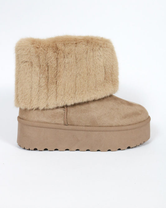 STIVALETTO MAMMUT RISVOLTATO KAKI 