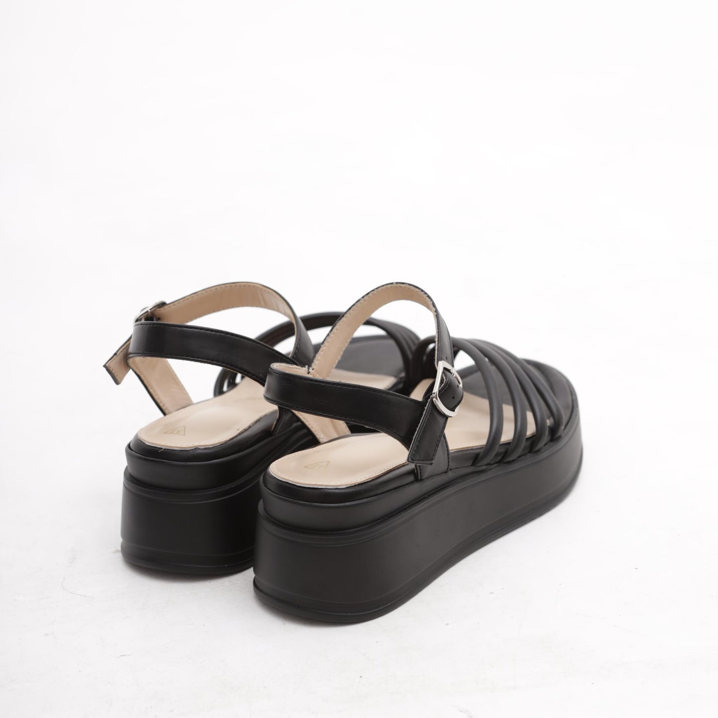 SANDALO ZEPPA FASCETTE NERO 