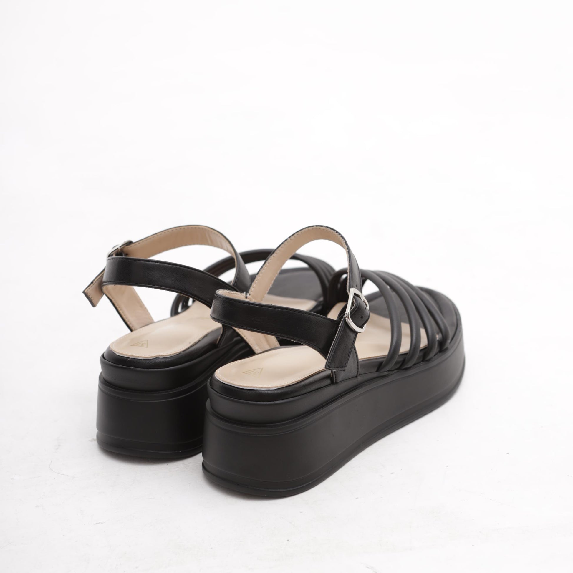 SANDALO ZEPPA FASCETTE NERO 