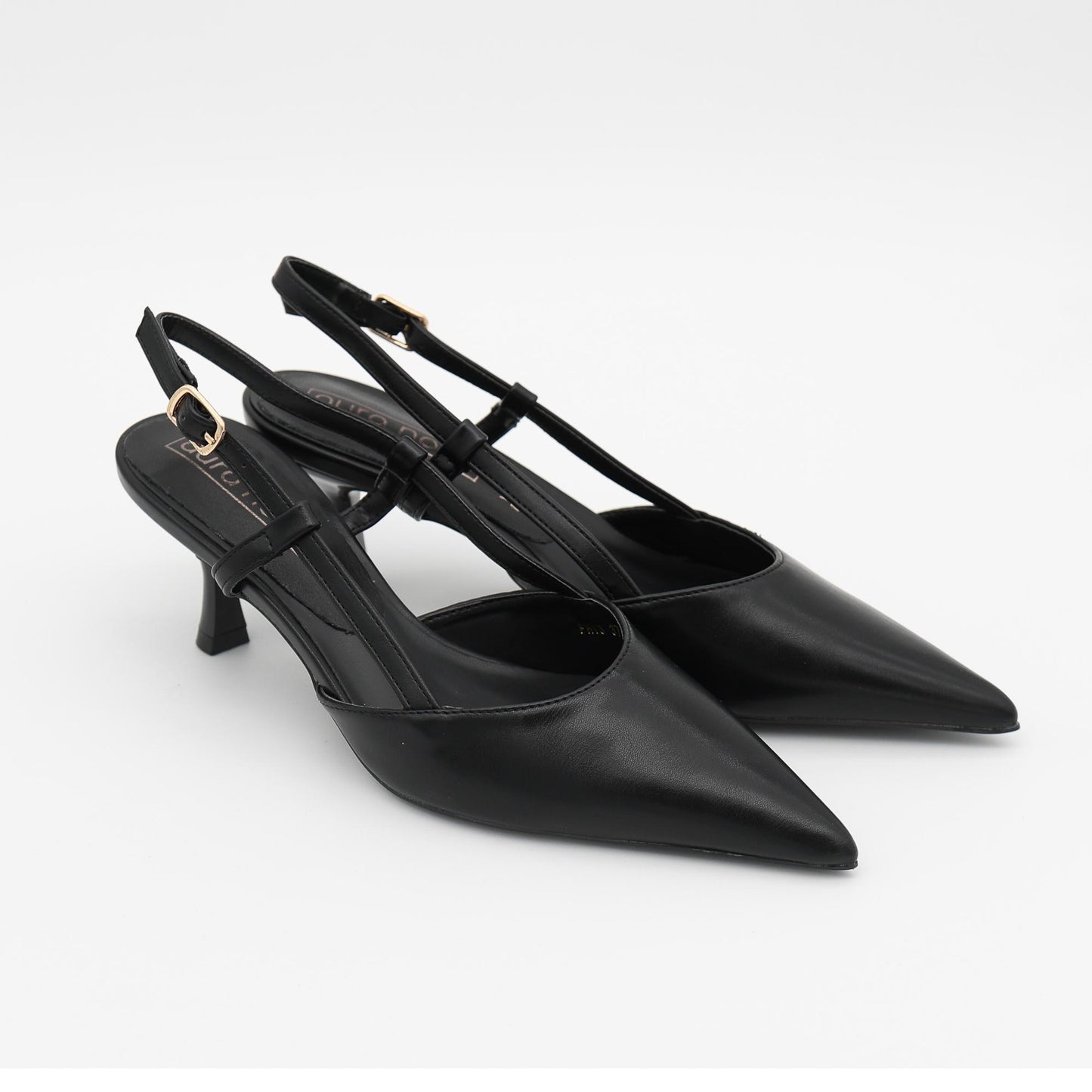SLINGBACK TACCO NERO 