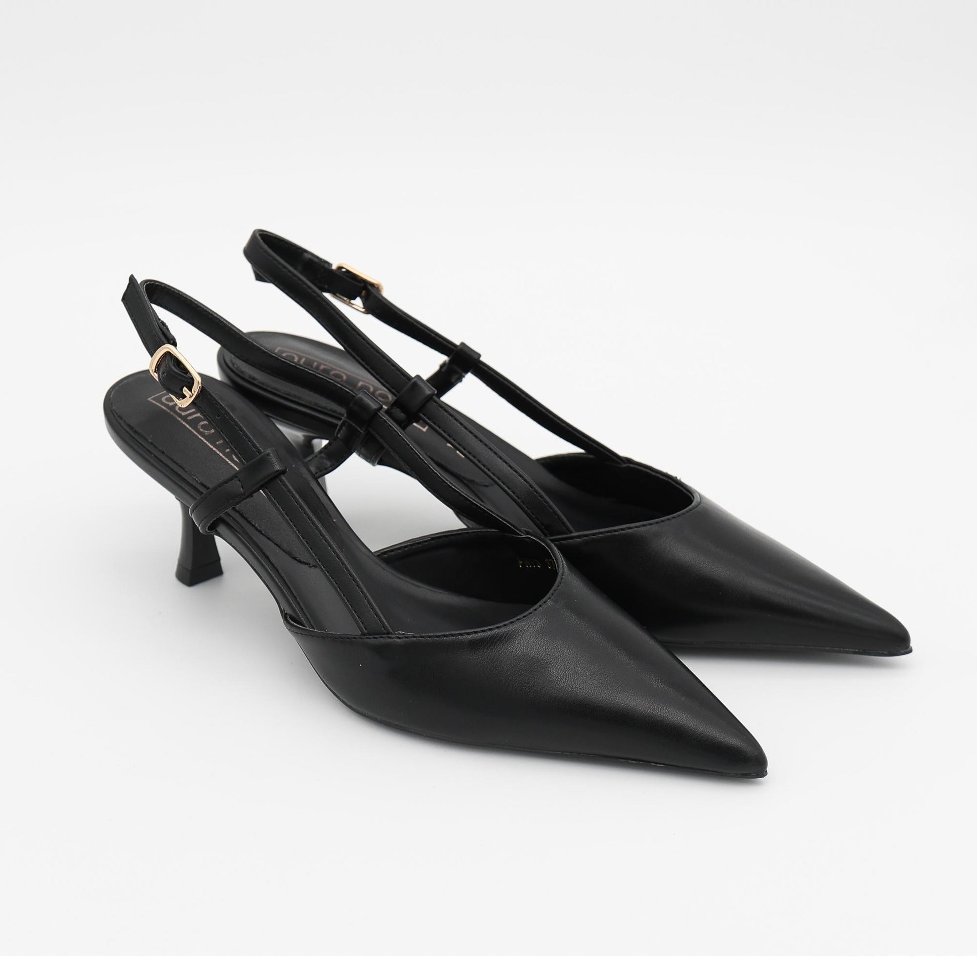 SLINGBACK TACCO NERO 
