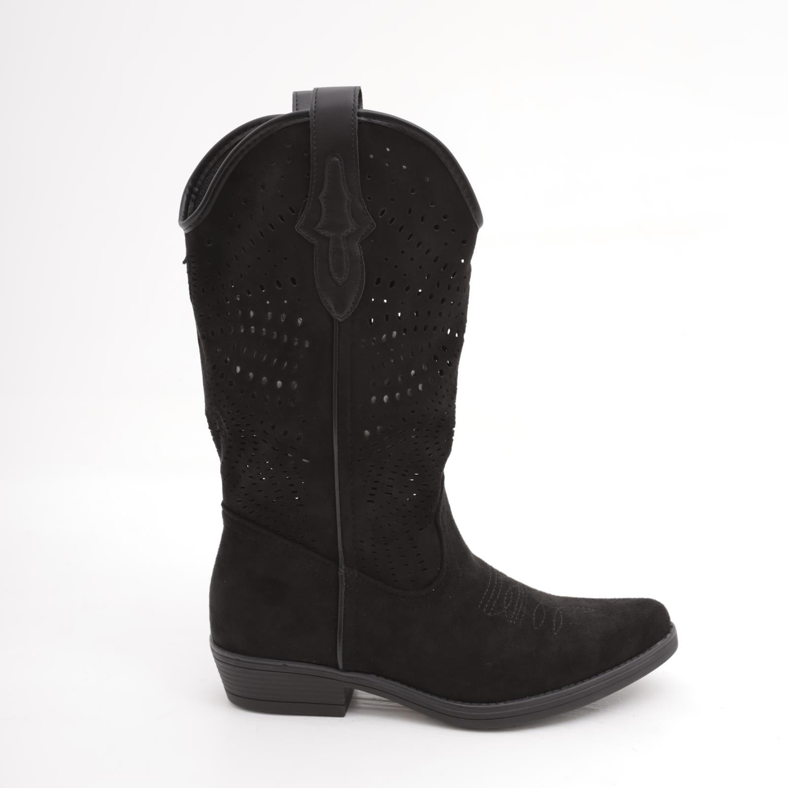 TEXANO TRAFORATO FLAT NERO 
