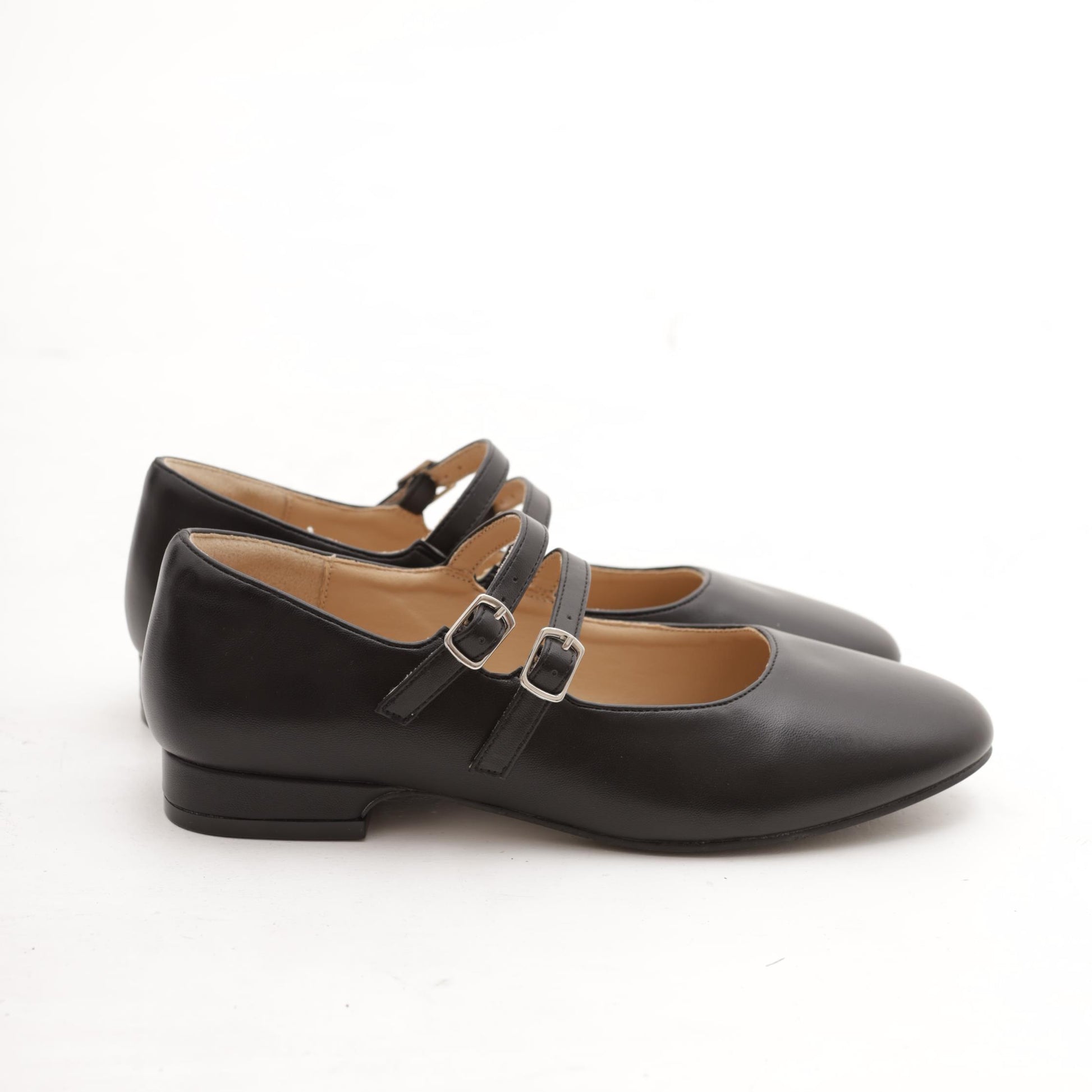 MARY JANE FLAT 2 CINTURINI NERO 
