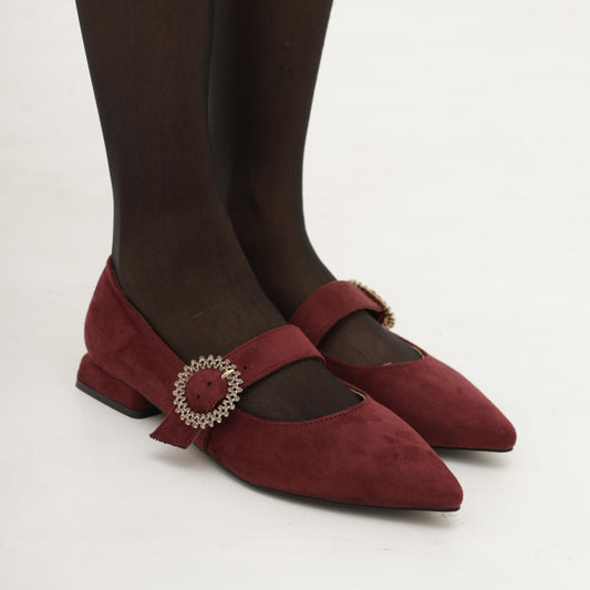 MARY JANE FLAT BORDEAUX 